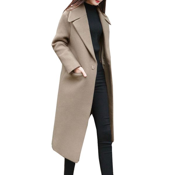 spring autumn women's wool coat new fashion long woolen coat single breasted slim type female autumn winter wool coats casaco, Black
spring autumn women's wool coat new fashion long woolen coat single breasted slim type female autumn winter wool coats casaco, Black