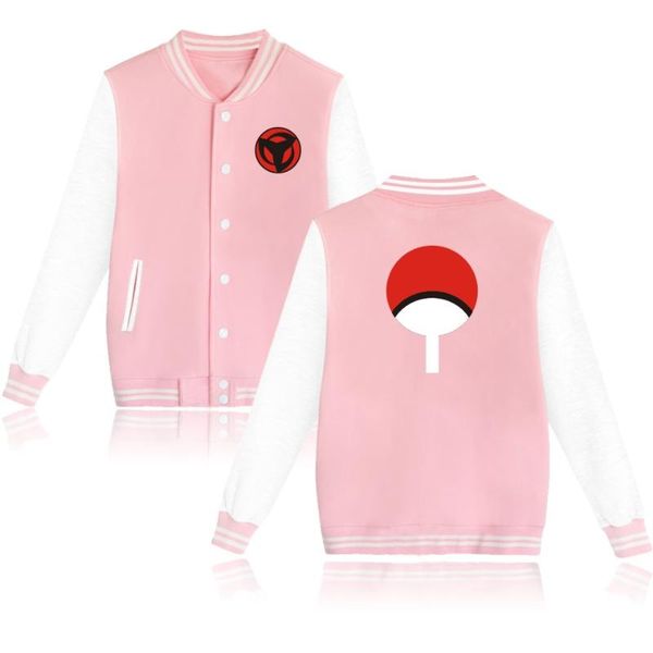 luckyfriday catoon baseball jacket capless sweatshirt men hoodie uchiha syaringan hoodies boys naruto anime jacket, Black;brown