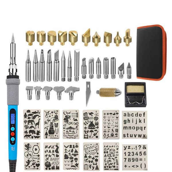 48pcs wood burning kit with with lcd display and work bag carving embossing soldering tips wood craft tool pyrography pen
48pcs wood burning kit with with lcd display and work bag carving embossing soldering tips wood craft tool pyrography pen