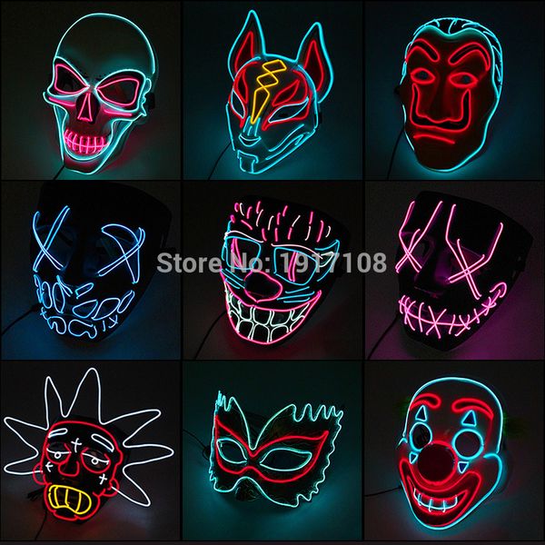 new 11 style led party mask easter halloween led luminous mask horror el wire christmas carnival party glowing full face
new 11 style led party mask easter halloween led luminous mask horror el wire christmas carnival party glowing full face