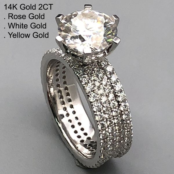 14k white gold 2 moissanite diamond ring women round 4 laps wedding party engagement anniversary ring 2 ct d color, Golden;silver
14k white gold 2 moissanite diamond ring women round 4 laps wedding party engagement anniversary ring 2 ct d color, Golden;silver