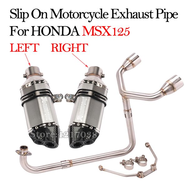 full system double hole motorcycle exhaust escape moto modified muffler 51mm front middle link pipe for msx125 msx 125
full system double hole motorcycle exhaust escape moto modified muffler 51mm front middle link pipe for msx125 msx 125