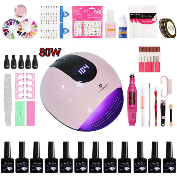 acrylic nail extension kits multi 10 colors gel nail polish set manicure kit 36w/80w uv led lamp manicura profesional completo
acrylic nail extension kits multi 10 colors gel nail polish set manicure kit 36w/80w uv led lamp manicura profesional completo