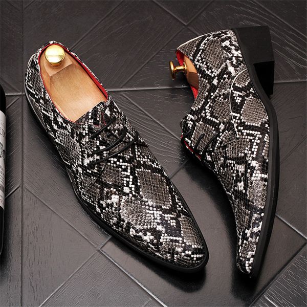 imitate snake leather men oxford shoes lace up casual business men pointed shoes brand wedding dress 6#21d50, Black
imitate snake leather men oxford shoes lace up casual business men pointed shoes brand wedding dress 6#21d50, Black