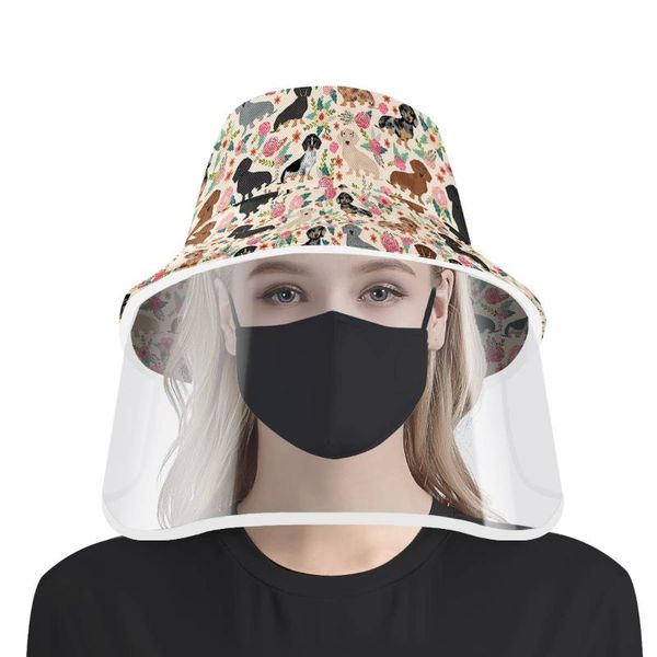 cloches bucket hat with fullface shield flower lovely dachshund pattern women summer protective cap sun flat fisherman hats czapki, Blue;gray
cloches bucket hat with fullface shield flower lovely dachshund pattern women summer protective cap sun flat fisherman hats czapki, Blue;gray