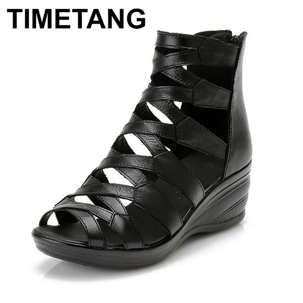 timetang 2020 summer fashion sandals genuine leather soft outsole comfortable open toe wedges mother shoes flat sandals, Black
timetang 2020 summer fashion sandals genuine leather soft outsole comfortable open toe wedges mother shoes flat sandals, Black