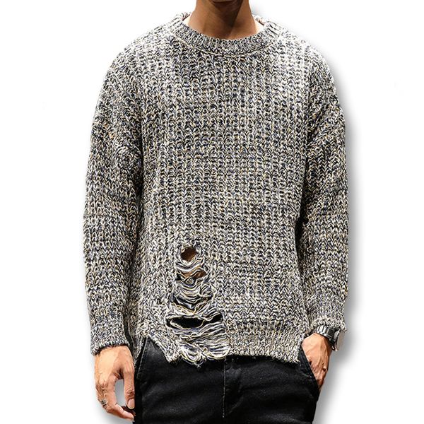 isurvivor 2018 men ripped hole sweaters pullovers male casual fashion slim fit large size o neck knitted sweaters knitwear men, White;black
isurvivor 2018 men ripped hole sweaters pullovers male casual fashion slim fit large size o neck knitted sweaters knitwear men, White;black