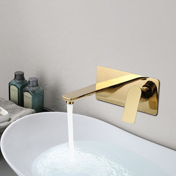 

Bathroom Sink Mixer Basin Faucet Wall Mounted Washbasin Faucet Waterfall Tap Mixers Brass Taps White/Gold/grey