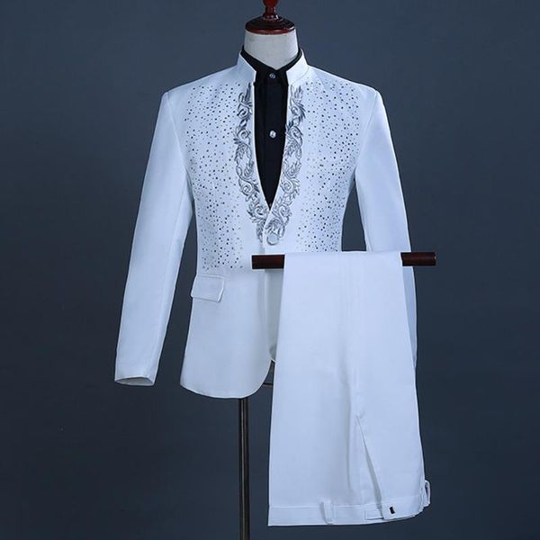 printed blazers blazers suit wedding groom slim fit blazer suit blazer+pants men stage chorus men dresses 2-piece set costume, White;black
printed blazers blazers suit wedding groom slim fit blazer suit blazer+pants men stage chorus men dresses 2-piece set costume, White;black
