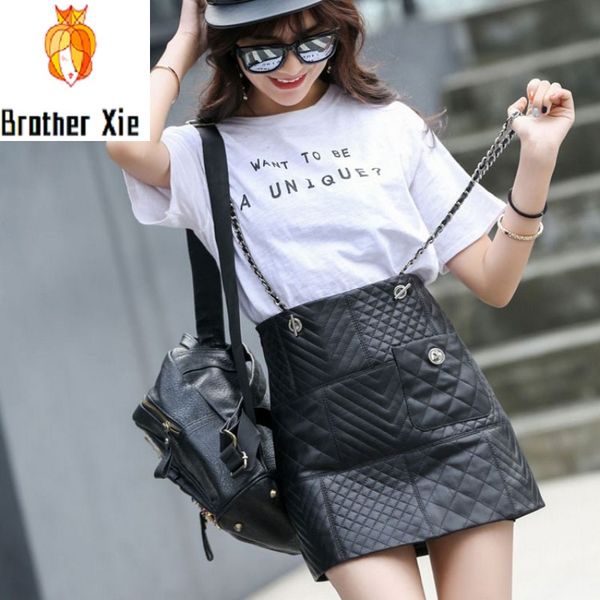 2020 new style womens strap leather skirt high waist chain ladies skirts autumn high street black sheepskin skirt women winter
2020 new style womens strap leather skirt high waist chain ladies skirts autumn high street black sheepskin skirt women winter