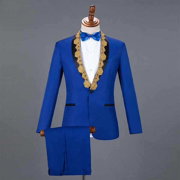 formal men suits embroidery blazers set singer host concert stage outfits chorus clothing wedding party dresses, White;black
formal men suits embroidery blazers set singer host concert stage outfits chorus clothing wedding party dresses, White;black