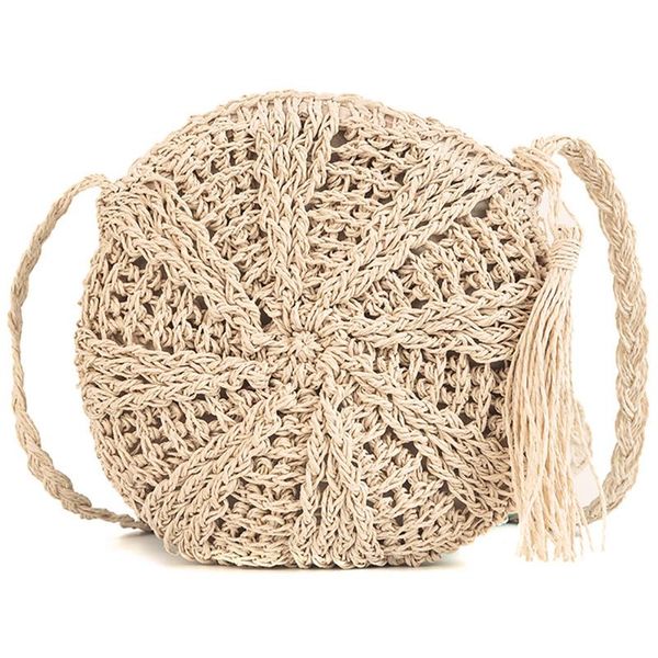 new round straw bag handmade rattan woven tassel straw rope knitted women crossbody handbag summer beach bag bohemia
new round straw bag handmade rattan woven tassel straw rope knitted women crossbody handbag summer beach bag bohemia