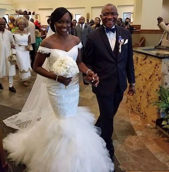 robe de mariee off the shoulder mermaid wedding dresses 2019 custom made beaded sequins wedding gowns ruffles tulles, White
robe de mariee off the shoulder mermaid wedding dresses 2019 custom made beaded sequins wedding gowns ruffles tulles, White