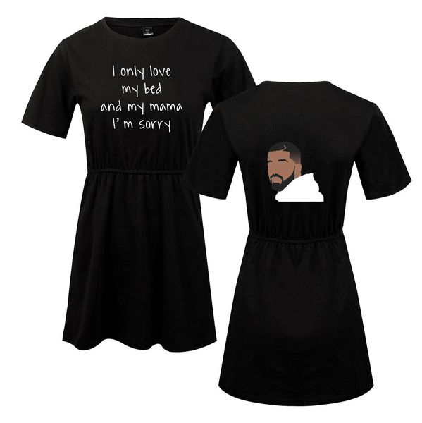 2019 rap singer drake periphery printing female paragraph dress, Red;white
2019 rap singer drake periphery printing female paragraph dress, Red;white