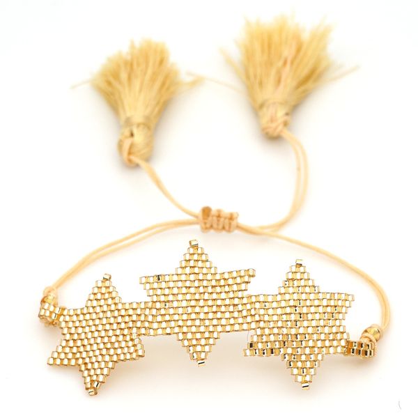 charm gold bracelets for women star bracelet handmade adjustable miyuki bracelet purple rope braclet stars riend gifts, Golden;silver
charm gold bracelets for women star bracelet handmade adjustable miyuki bracelet purple rope braclet stars riend gifts, Golden;silver