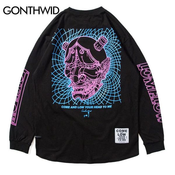 gonthwid 3d line devil printed long sleeve t shirts 2020 autumn mens hip hop casual cotton streetwear tees harajuku fashion t200327, White;black 
gonthwid 3d line devil printed long sleeve t shirts 2020 autumn mens hip hop casual cotton streetwear tees harajuku fashion t200327, White;black