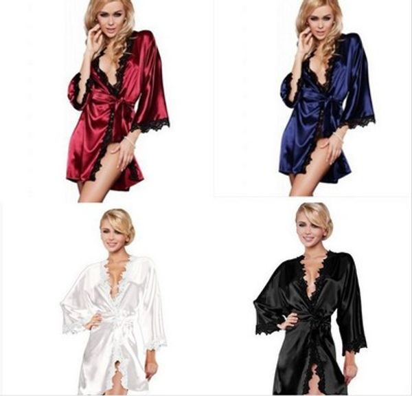 women's sleepwear womens robes satin lace gown three quarter nightwear lingerie intimate apparel babydolls chemises lady clothing, Black;red
women's sleepwear womens robes satin lace gown three quarter nightwear lingerie intimate apparel babydolls chemises lady clothing, Black;red