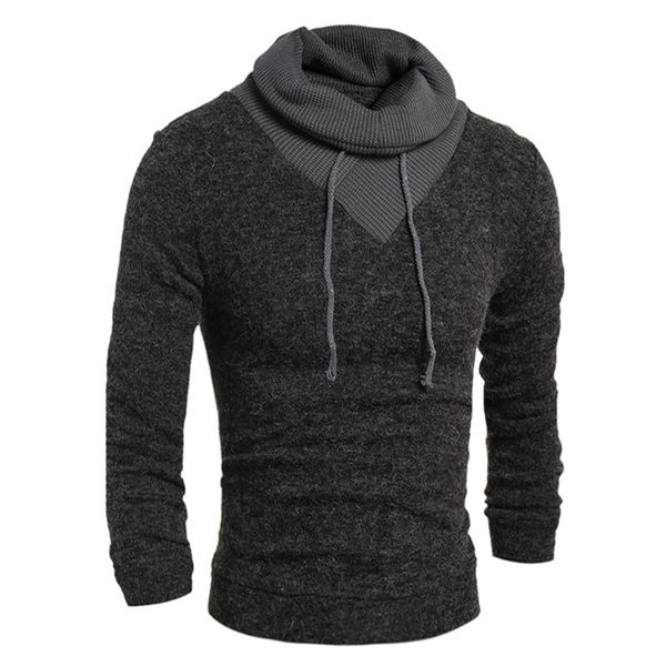 2018 men's casual slim sweater classic high collar simple solid color men's sweater, White;black
2018 men's casual slim sweater classic high collar simple solid color men's sweater, White;black