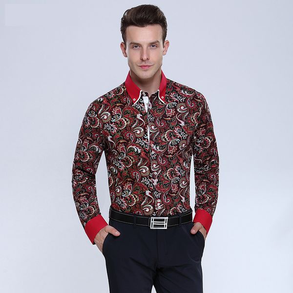 men's casual shirts 2021 fahion men shirt italian style slim fit printed long sleeve flower printing turn-down collar, White;black
men's casual shirts 2021 fahion men shirt italian style slim fit printed long sleeve flower printing turn-down collar, White;black