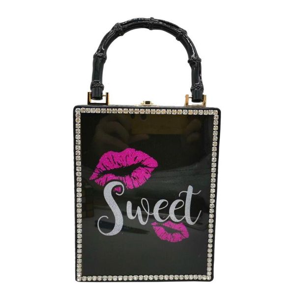 boutique de fgg "sweet lips" print pu leather women bamboo handle black shoulder hanadbag crossbody bag box totes purses bag
boutique de fgg "sweet lips" print pu leather women bamboo handle black shoulder hanadbag crossbody bag box totes purses bag