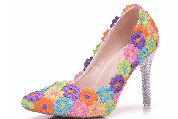 women's shoes in spring and autumn high fine heel pointed end flower @asd364, Black
women's shoes in spring and autumn high fine heel pointed end flower @asd364, Black