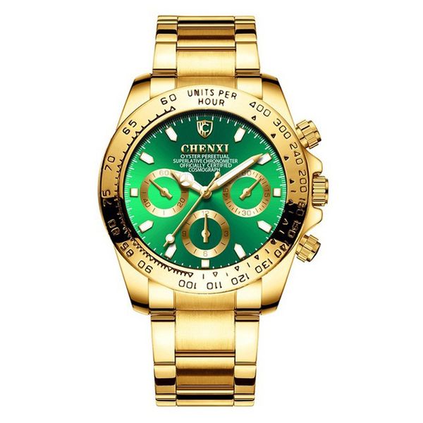 chenxi quartz movement wristwatch for men gold bezel 3 decorative gold dial 001 stainless steel folding buckle stainless steel strap, Slivery;brown
chenxi quartz movement wristwatch for men gold bezel 3 decorative gold dial 001 stainless steel folding buckle stainless steel strap, Slivery;brown
