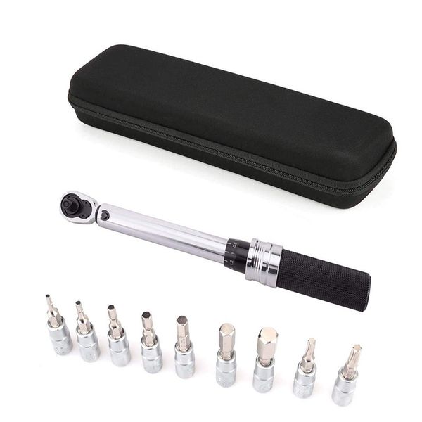 1/4"dr 1-25nm adjustable torque wrench set hand tools spanner kit home diy fixing bicycle repair tool set
1/4"dr 1-25nm adjustable torque wrench set hand tools spanner kit home diy fixing bicycle repair tool set