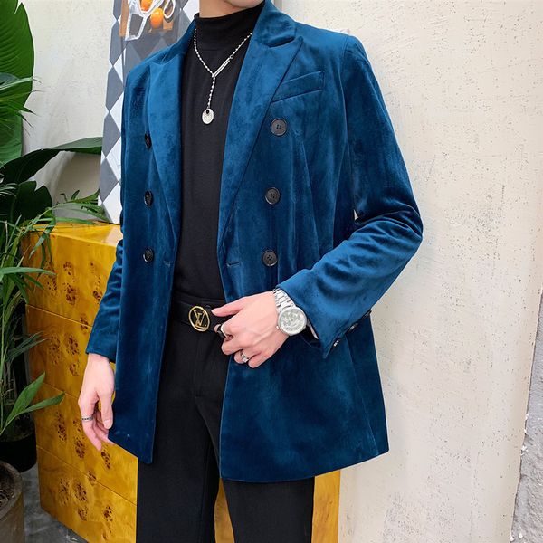 casual suit blazer coat uniform male streetwear suit jacket outerwear stage clothing men velvet vintage double breasted loose, White;black
casual suit blazer coat uniform male streetwear suit jacket outerwear stage clothing men velvet vintage double breasted loose, White;black