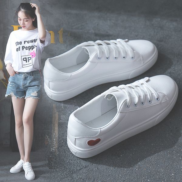 casual shoes women's 2019 autumn new style korean-style heart white shoes women's low students lace-up flat top, Black
casual shoes women's 2019 autumn new style korean-style heart white shoes women's low students lace-up flat top, Black