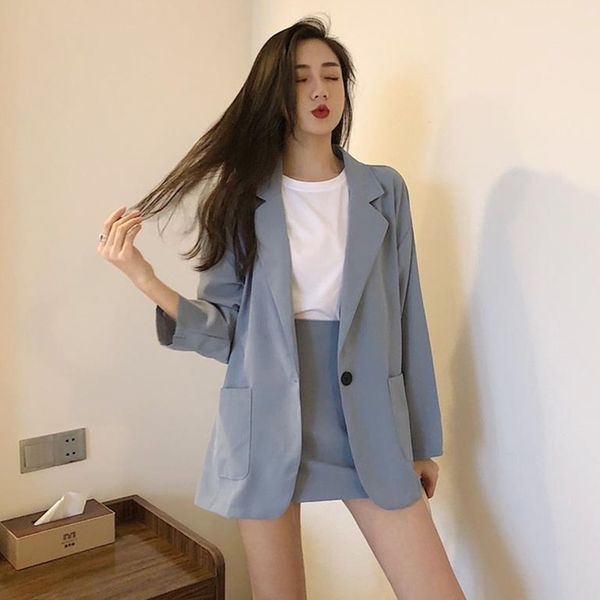 mlxslky spring and summer women's suit jacket female long sleeve suit jacket womens long blazers, White;black
mlxslky spring and summer women's suit jacket female long sleeve suit jacket womens long blazers, White;black