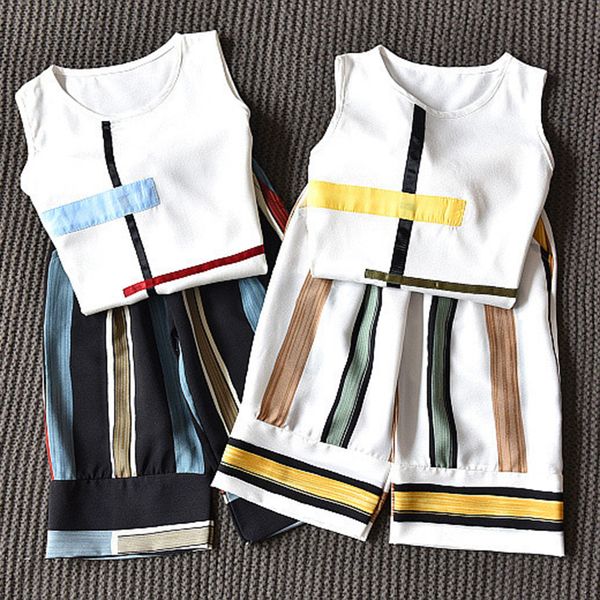 2-7y toddler kids baby girl summer clothes sets outfits sleeveless t-shirt +striped long pants clothes, White
2-7y toddler kids baby girl summer clothes sets outfits sleeveless t-shirt +striped long pants clothes, White