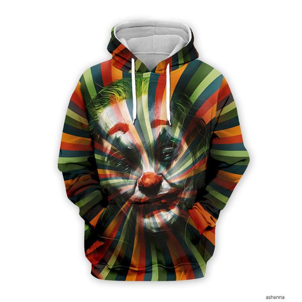 mens designer hoodie wei shan 3d terror clown printing long sleeve lian hat sweaterjibn, Black
mens designer hoodie wei shan 3d terror clown printing long sleeve lian hat sweaterjibn, Black