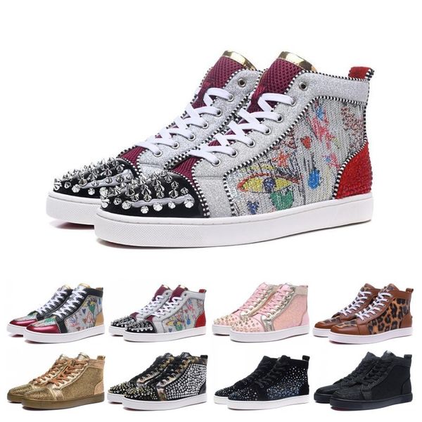 spikes high red bottom pik pik studded sneakers shoes women men luxury designer flat casual red sole autumn winter casual, Black
spikes high red bottom pik pik studded sneakers shoes women men luxury designer flat casual red sole autumn winter casual, Black