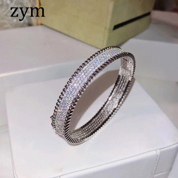 zymbrand s925 silver-plated bracelet high-quality 5a zircon bracelet minimalist design fashion prom women's, Black 
zymbrand s925 silver-plated bracelet high-quality 5a zircon bracelet minimalist design fashion prom women's, Black