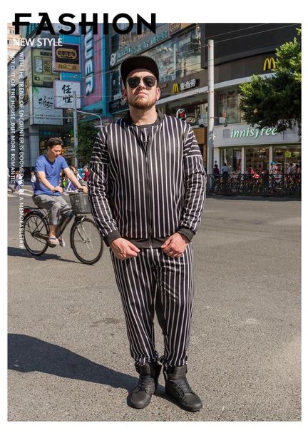 whosale fashion tracksuit sets for stripe printing running clothes sportswear sports suit men's jacket+pants sets plus size l-7xl 2pcs, Gray
whosale fashion tracksuit sets for stripe printing running clothes sportswear sports suit men's jacket+pants sets plus size l-7xl 2pcs, Gray