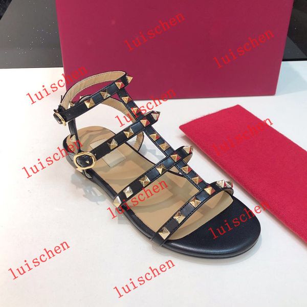 new luxury design popular women flat rivet espadrilles shoes casual rivet sandals leather flat slippers flip flop big size 41 42 with box, Black
new luxury design popular women flat rivet espadrilles shoes casual rivet sandals leather flat slippers flip flop big size 41 42 with box, Black