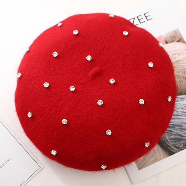 ladies autumn winter wool berets diamond boina for women warm vogue french hats girls painter cap beret femme red beret, Blue;gray
ladies autumn winter wool berets diamond boina for women warm vogue french hats girls painter cap beret femme red beret, Blue;gray