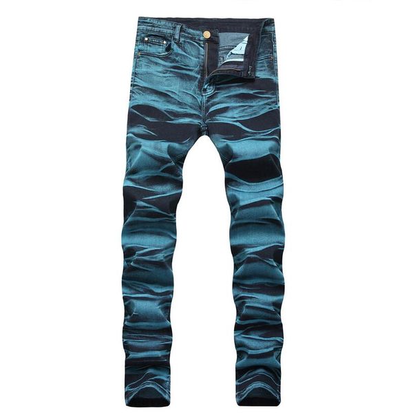 big size jean mens 3d fashion print jeans denim pants slim casual straight leg jeans qkn1608, Blue 
big size jean mens 3d fashion print jeans denim pants slim casual straight leg jeans qkn1608, Blue