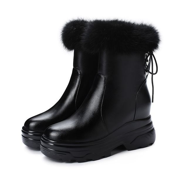 real fur snow boots women with fur inside back lacing wedges low heel winter warm shoes girls leather white good quality, Black
real fur snow boots women with fur inside back lacing wedges low heel winter warm shoes girls leather white good quality, Black