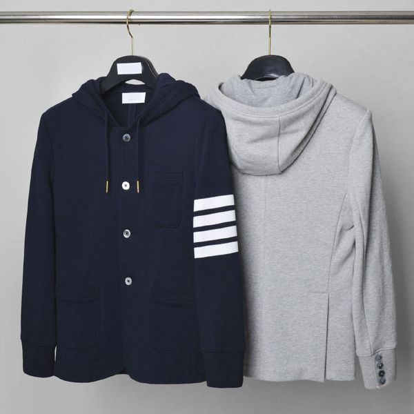 classic loopback jersey navy,light grey tb thom engineered 4-bar arm stripe hooded sport coat single-breasted browne men's women's, Black;brown
classic loopback jersey navy,light grey tb thom engineered 4-bar arm stripe hooded sport coat single-breasted browne men's women's, Black;brown