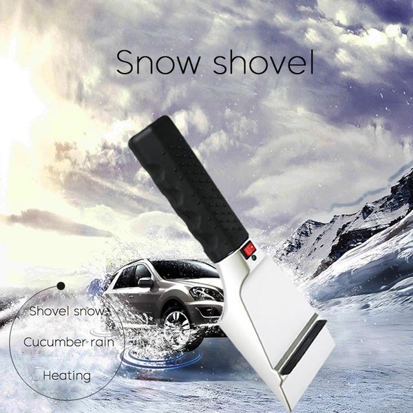 

12v electric heated car ice scraper automobiles cigarette lighter snow removal shovel windshield glass defrost clean tools