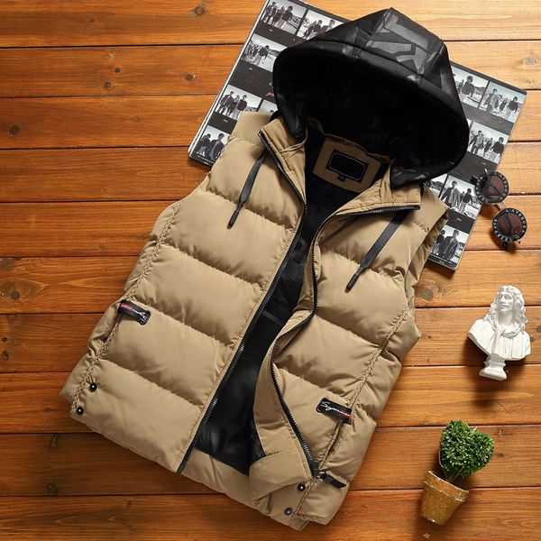 men winter vest man casual waistcoat down cotton hooded vest jacket male thicken parkas 4xl xxxl black yellow red armygreen, Black;white
men winter vest man casual waistcoat down cotton hooded vest jacket male thicken parkas 4xl xxxl black yellow red armygreen, Black;white