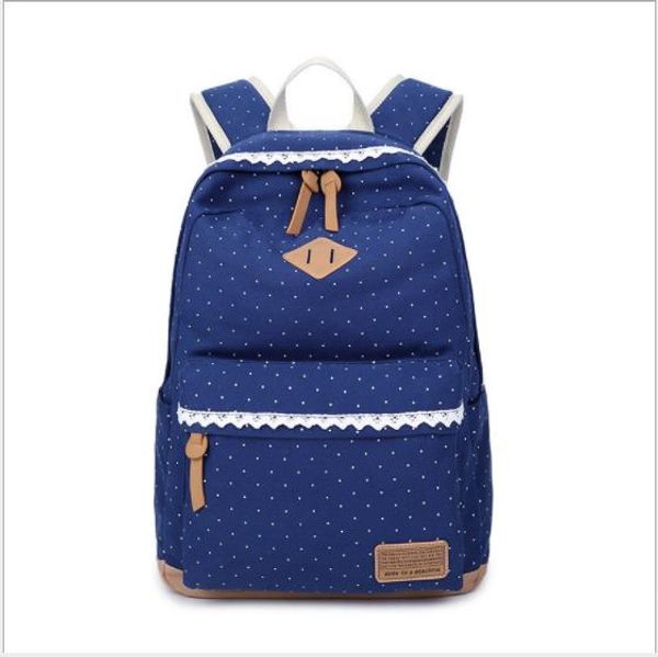 new women's backpack middle school students multicolor canvas bag wave dot printing lace female backpack
new women's backpack middle school students multicolor canvas bag wave dot printing lace female backpack