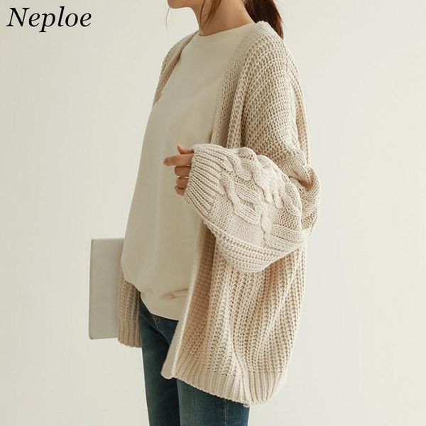 neploe korean sweaters cardigans for women 2019 autumn winter vintage knitwear fashion solid causal long sleeve loose coat 36604, White
neploe korean sweaters cardigans for women 2019 autumn winter vintage knitwear fashion solid causal long sleeve loose coat 36604, White