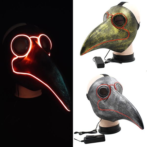 halloween plague birds mask with light el wire light up cosplay mask halloween glowing decoration plague doctor dress up costume
halloween plague birds mask with light el wire light up cosplay mask halloween glowing decoration plague doctor dress up costume