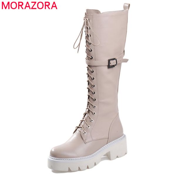 morazora 2020 new fashion genuine leather shoes women knee high boots autumn square heels platform shoes woman knight boots, Black
morazora 2020 new fashion genuine leather shoes women knee high boots autumn square heels platform shoes woman knight boots, Black