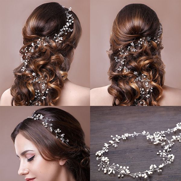 50-100cm Fashion Handmade Gold Silver Long Headbands Pearl Rhinestone Wedding Tiara Hair Jewelry Trendy Bridal Hair Accessories
50-100cm Fashion Handmade Gold Silver Long Headbands Pearl Rhinestone Wedding Tiara Hair Jewelry Trendy Bridal Hair Accessories