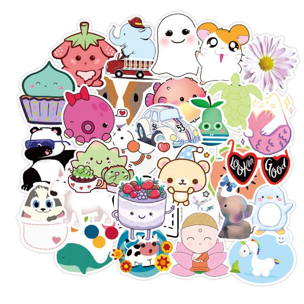 50 pcs cute cartoon small waterproof stickers for skateboard suitcase guitar luggage lapsticker
50 pcs cute cartoon small waterproof stickers for skateboard suitcase guitar luggage lapsticker