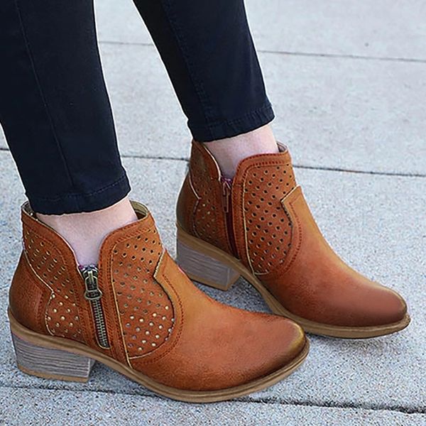 zipper hollow out ankle boots for women fashion square heel platform boots woman shoes winter warm leather waterproof short boot, Black
zipper hollow out ankle boots for women fashion square heel platform boots woman shoes winter warm leather waterproof short boot, Black