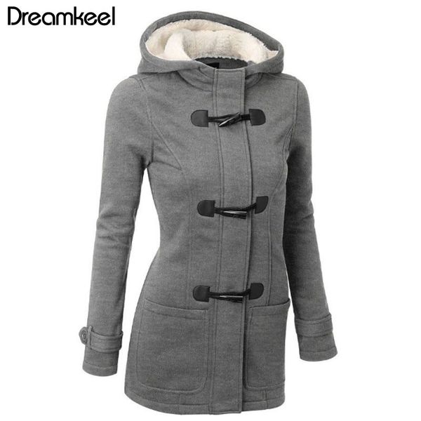 2019 new spring autumn women's overcoat female hooded coat women zipper horn button causal coat outwear jacket warm thick y, Black;brown
2019 new spring autumn women's overcoat female hooded coat women zipper horn button causal coat outwear jacket warm thick y, Black;brown